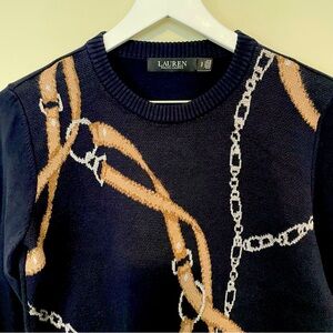 Vintage Black Label Ralph Lauren Equestrian Sweater size SP